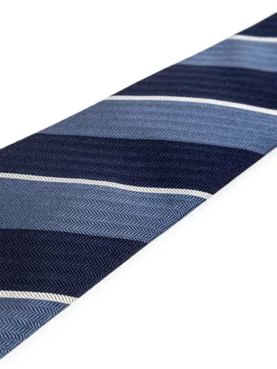 Paul Smith Diagonal-stripe Herringbone-weave Tie In Multi
