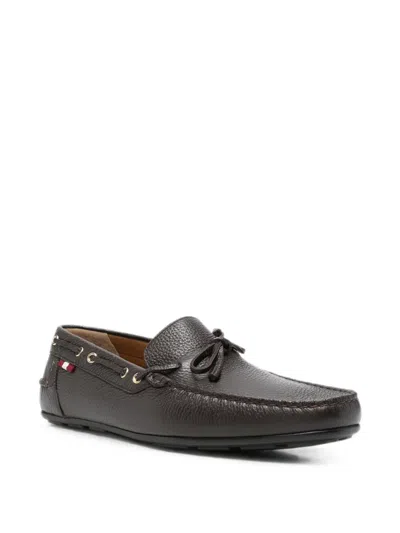 Bally Leather Loafers In Brown