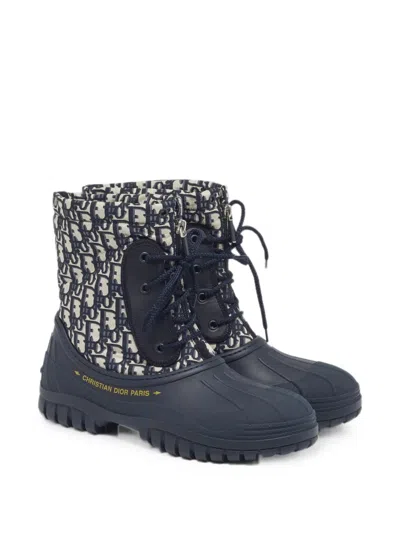 Pre-owned Dior D-venture Boots In Blue