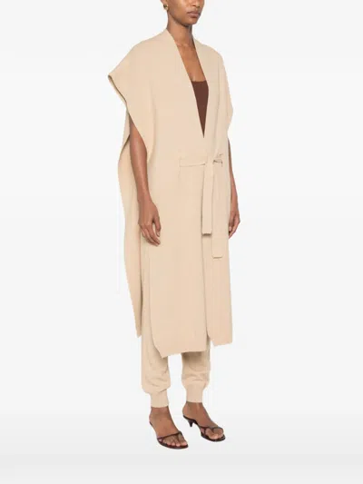 Sergio Moretti Firenze Belted Cape In Brown