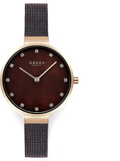 Obaku Anemone Mesh Strap 32mm Watch In Multi