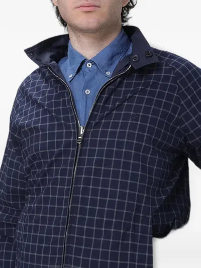 Brooksfield Reversible Check-pattern Jacket In Blue