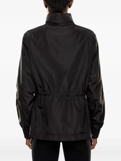 Ea7 Drawstring-waist Bomber Jacket In Black