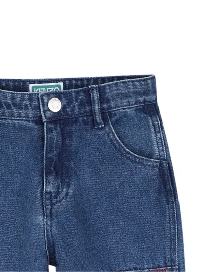 Kenzo Belt Loop Jeans In Blue
