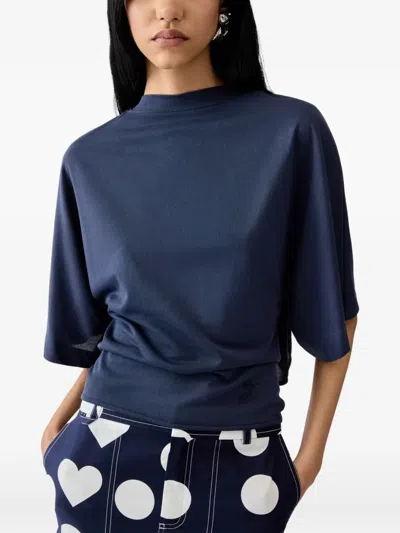 Jacquemus Moisson Open-back T-shirt In Blue