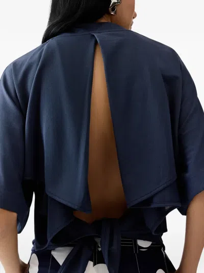 Jacquemus Moisson Open-back T-shirt In Blue