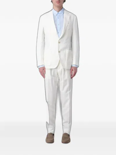 Eleventy Single-breasted Suit In White