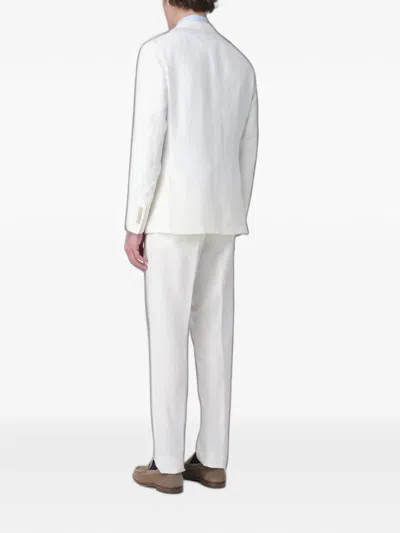Eleventy Single-breasted Suit In White