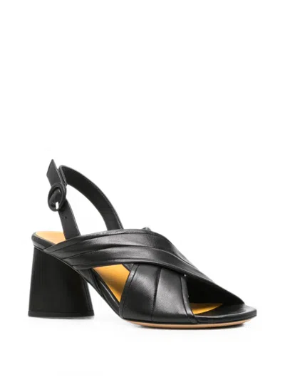 Mara Bini Crossover-strap Sandals In Black