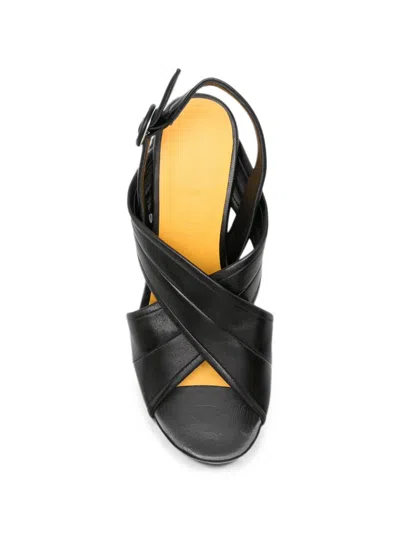Mara Bini Crossover-strap Sandals In Black