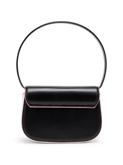 Diesel Compact Shoulder Bag Adjustable Crossbody Strap In Black