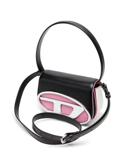 Diesel Compact Shoulder Bag Adjustable Crossbody Strap In Black