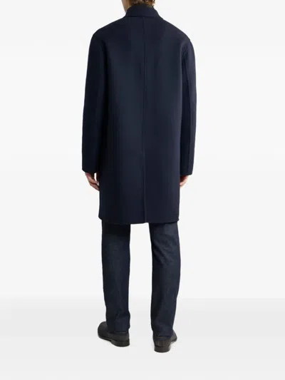 Etro Reversible Wool-blend Coat In Black
