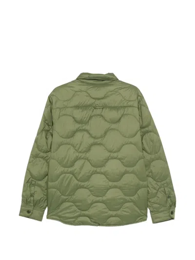 Ps By Paul Smith Khaki Packable Quilted Nylon Shirt Jacket Green In Green
