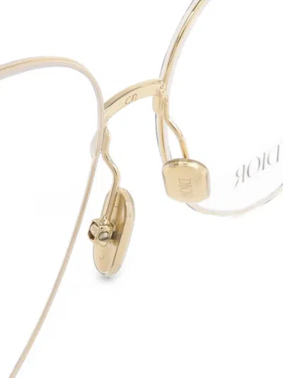 Pre-owned Dior Square-frame Sunglasses In Gold
