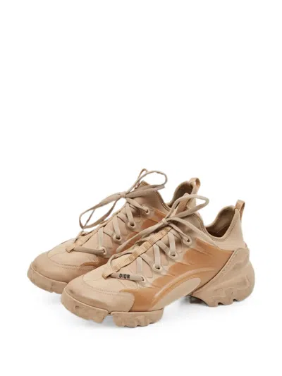 Pre-owned Dior D-connect Sneakers In White