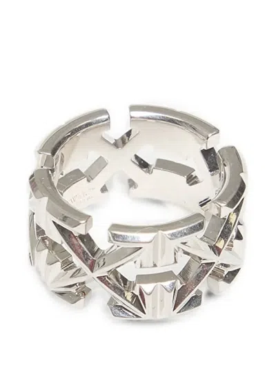 Off-white Arrows Ring In Metallic