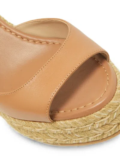 Pre-owned Stuart Weitzman Ankle-strap Heeled Espadrilles In Brown