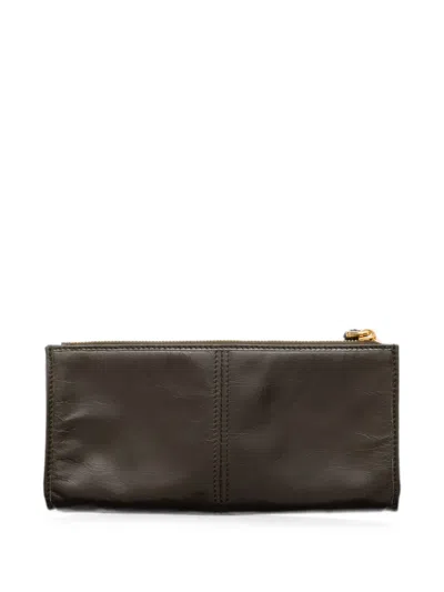Prada Leather Pouch In Brown