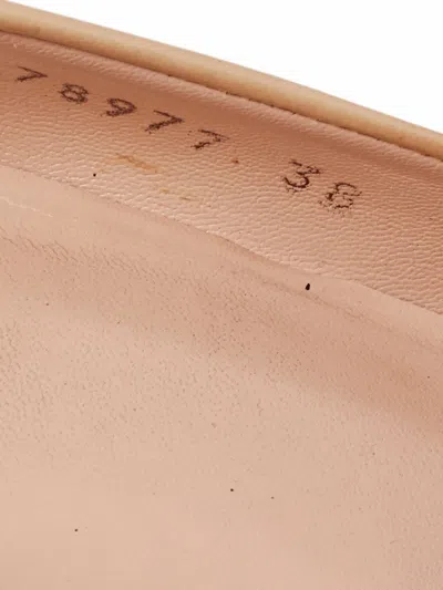 Pre-owned Stuart Weitzman Patent Peep-toe Pumps In Neutral