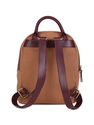 Chloé Logo-patch Backpack In Brown