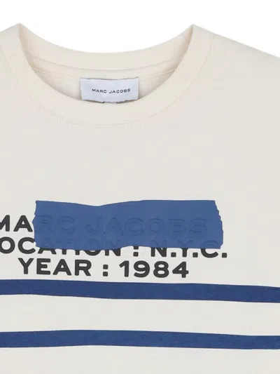 Marc Jacobs Striped Long-sleeve T-shirt In Neutral