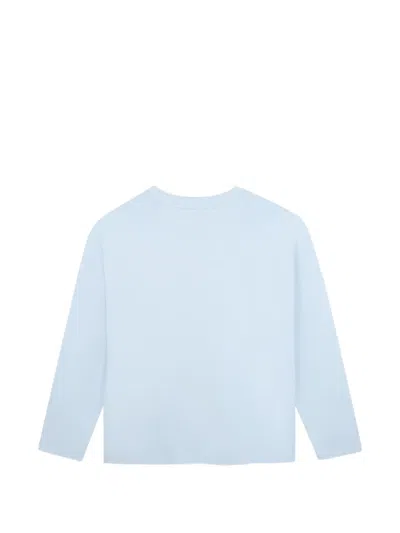 Marc Jacobs Logo-print Long-sleeve T-shirt In Blue