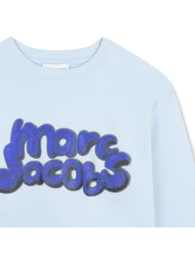 Marc Jacobs Logo-print Long-sleeve T-shirt In Blue