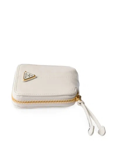 Prada Small Leather Wallet In White