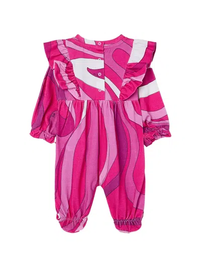 Pucci Junior Marmo-print Romper In Multi