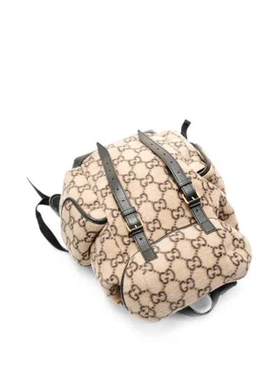 Pre-owned Gucci 1990-2015 Gg-pattern Backpack In Neutral