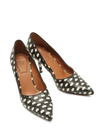 Pre-owned Givenchy Polka Dot Pointed-toe Pumps In Black