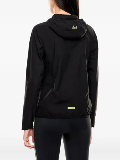 Ea7 Hooded Zip-front Jacket In Black