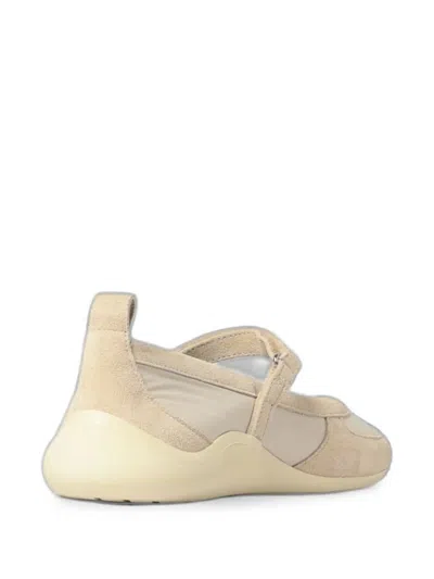 Vic Matie Touch-strap Ballet Flats In Neutral