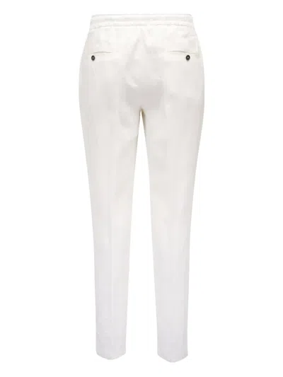 Isaia Drawstring Trousers In White