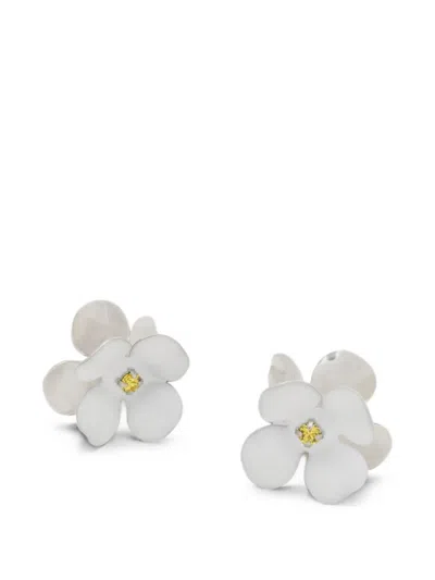Marni Daisy-stud Earrings In Metallic