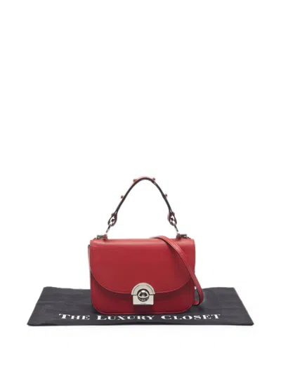 Pre-owned Prada Arcade Tote Bag In Red