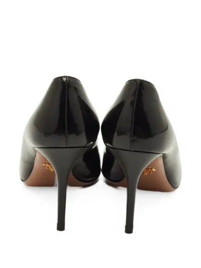 Pre-owned Prada Round Toe Pumps In Black