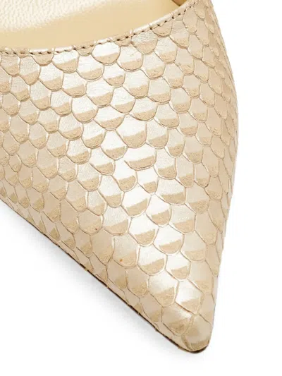 Pre-owned Jimmy Choo Agnes Python-embossed Pumps In Neutral