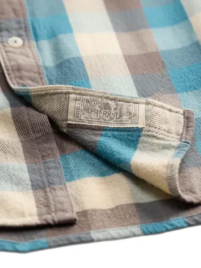 Rrl Buttoned Checked Shirt In Blue
