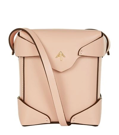 Manu Atelier Micro Pristine Box Shoulder Bag In Light Pink