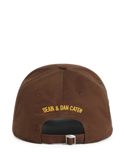 Dsquared2 Logo Patch Baseball Cap In Brown
