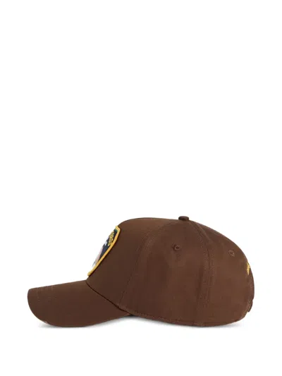 Dsquared2 Logo Patch Baseball Cap In Brown