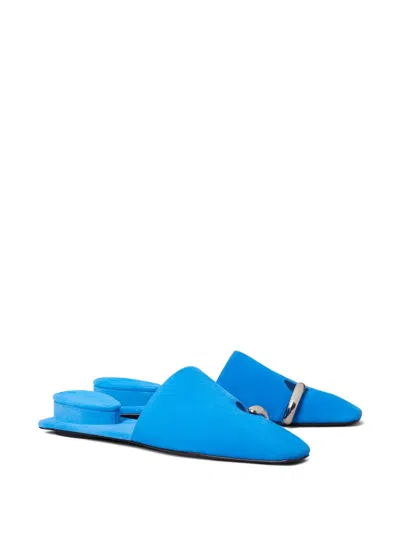 Tory Burch Pierced Mules In Blue