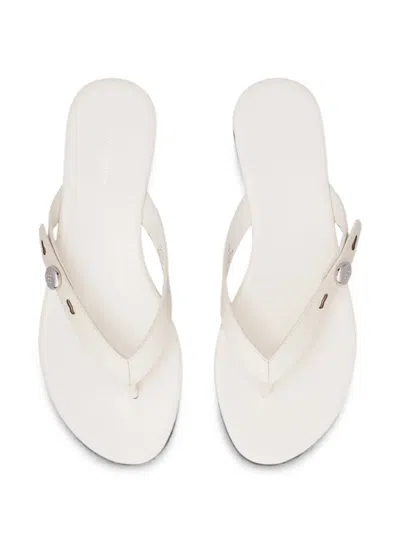 Tory Burch Romy Leather Thong Sandal In White