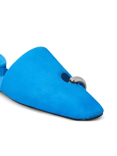 Tory Burch Pierced Mules In Blue