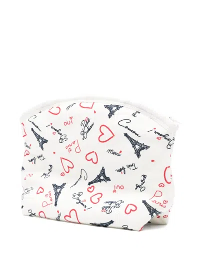 Petit Bateau Patterned Make-up Bag In White