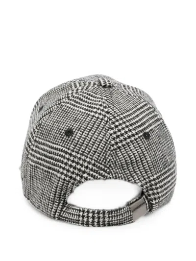 Mc2 Saint Barth Check-pattern Baseball Cap In Gray