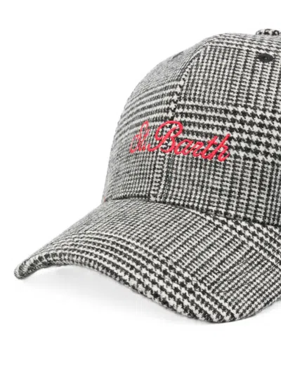 Mc2 Saint Barth Check-pattern Baseball Cap In Gray