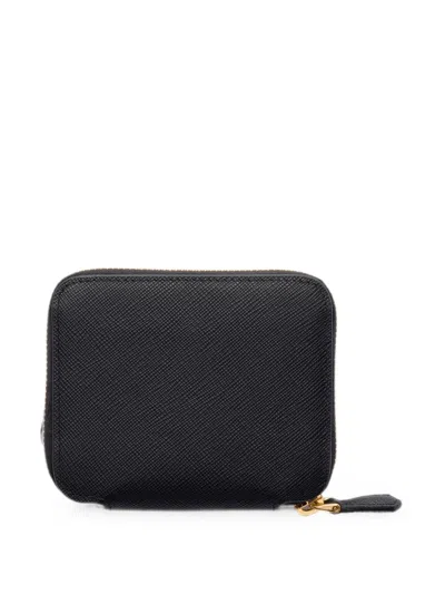 Prada Small Saffiano-leather Wallet In Black